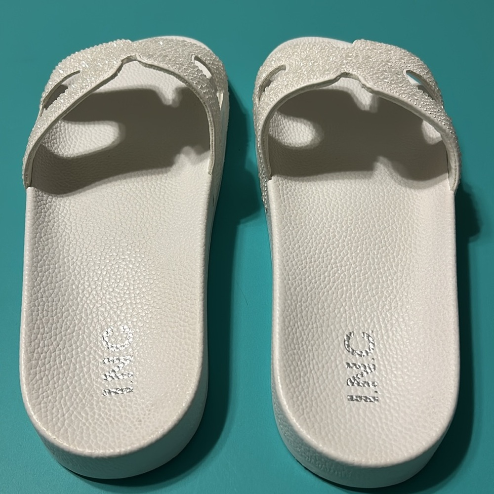 White Slide Sandals - Picture 7 of 7